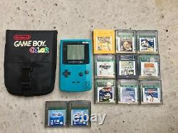 Nintendo Gameboy Color Set Pokemon Jaune Original / 11 Jeux / Case