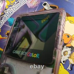 Nintendo Gameboy Color Transparent/Violet Atomique Boîté Testé et Fonctionnel