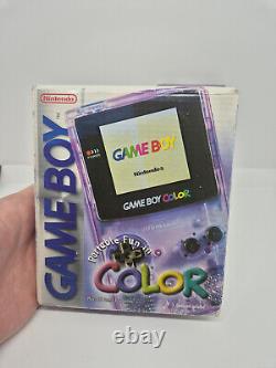 Nintendo Gameboy Color Violet Atomique BOÎTE COMPLÈTE AVEC MANUELS SUIVIS 24