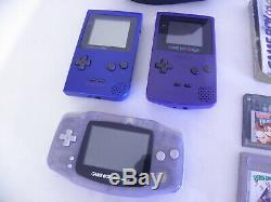 Nintendo Gameboy Colour Bundle Grape / Blue / Console 3 Avec 6 Jeux