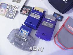 Nintendo Gameboy Colour Bundle Grape / Blue / Console 3 Avec 6 Jeux