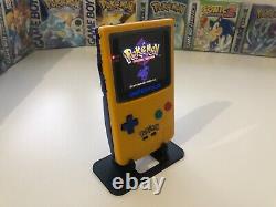 Nintendo Gameboy Colour avec Mod d'écran rétroéclairé IPS V2 personnalisé Coquille Pokémon Q5