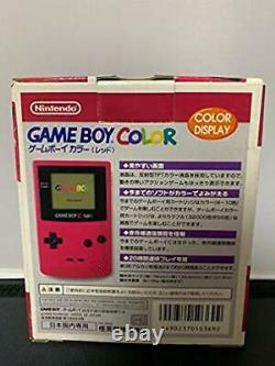 Nintendo Gameboy Console Couleur Rose Rose Rouge Berry Boxed Avec Instructions Utilisé