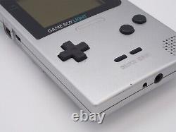 Nintendo Gameboy Console En Argent Clair Mgb-101 & Pokémon Rouge Japonais Ver. Essais