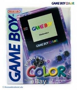 Nintendo Gameboy Couleur Clair / Atomique Violet Boxed Mint Condition