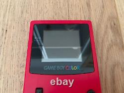 Nintendo Gameboy Couleur Console À Main Berry Red Boxed Complete Cbg-001