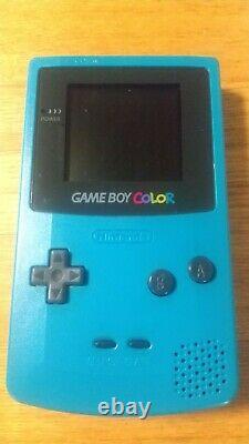 Nintendo Gameboy Couleur Console Gbc Avec Boîte + 10 Cartouches Pokemon Rouge Bleu Vert