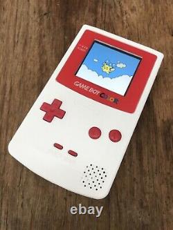 Nintendo Gameboy Couleur Couleur Blanc Rouge Console De Jeu Portable Backlit Ips