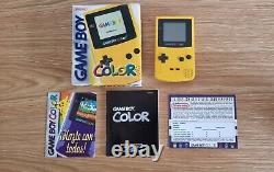 Nintendo Gameboy Couleur Couleur Console Jaune Encadré Allemand Vgc