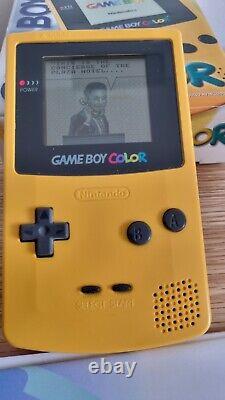 Nintendo Gameboy Couleur Couleur Console Jaune Encadré Allemand Vgc