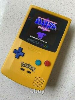 Nintendo Gameboy Couleur Couleur Jeu Garçon Backlit Ips Q5 Pokémon LCD Stratifié