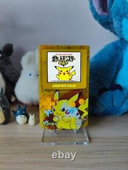 Nintendo Gameboy Couleur Couleur Jeu Garçon Backlit Ips Retro Pixel LCD Gbc Pikachu