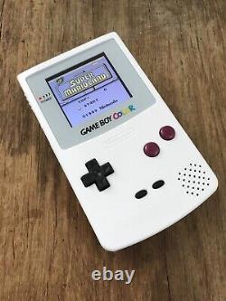 Nintendo Gameboy Couleur Couleur Jeu Garçon Handheld White Dmg Backlit Console Gbc Ip