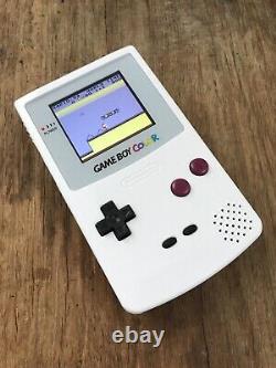 Nintendo Gameboy Couleur Couleur Jeu Garçon Handheld White Dmg Backlit Console Gbc Ip