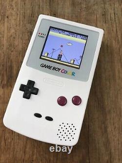 Nintendo Gameboy Couleur Couleur Jeu Garçon Handheld White Dmg Backlit Console Gbc Ip