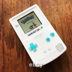 Nintendo Gameboy Couleur Couleur Jeu Garçon Handheld White Teal Backlit Ips Console