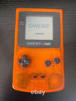 Nintendo Gameboy Couleur GBC JAPON Orange & Noir Daiei Hawks Couleur Testé