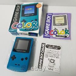 Nintendo Gameboy Couleur Gbc Blue Console Cgb-001 État Proche De La Menthe Testé