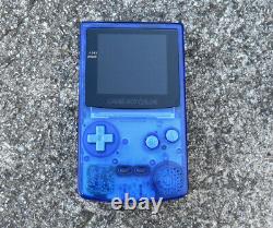 Nintendo Gameboy Couleur, Gbc, Ips Écran Rétroéclairé V2, Son Louder, Bleu Clair