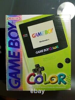 Nintendo Gameboy Couleur Grün Konsole Ovp Jeu Garçon Sehr Gut Zustand