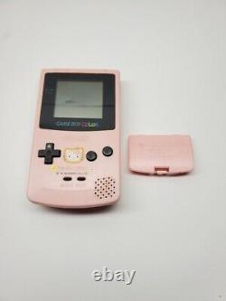 Nintendo Gameboy Couleur Hello Kitty Édition Spéciale Rose Rare Avec Couverture De Batterie