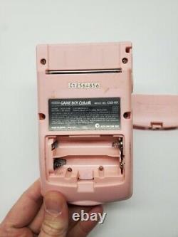 Nintendo Gameboy Couleur Hello Kitty Édition Spéciale Rose Rare Avec Couverture De Batterie