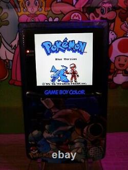 Nintendo Gameboy Couleur Ips Q5 2.0 + Power Mod Pokemon Turtok Look