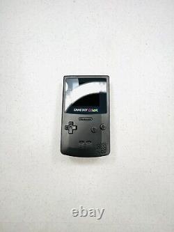 Nintendo Gameboy Couleur Ips Rétroéclairé Taille Complète Console D'écran Glass Matte Black