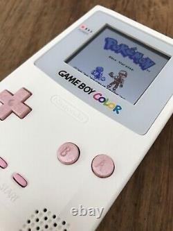 Nintendo Gameboy Couleur Jeu Garçon Handheld White Rose Backlit Console