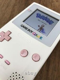 Nintendo Gameboy Couleur Jeu Garçon Handheld White Rose Backlit Console