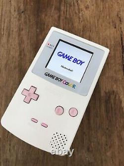 Nintendo Gameboy Couleur Jeu Garçon Handheld White Rose Backlit Console