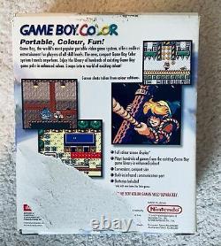 Nintendo Gameboy Couleur Jeu Vidéo Rare Retro Console Clear Purple Boxed Testé