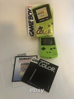 Nintendo Gameboy Couleur Kiwi Vert Complet Dans La Boîte