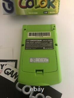 Nintendo Gameboy Couleur Kiwi Vert Complet Dans La Boîte