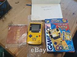 Nintendo Gameboy Couleur Pikachu Edition Spéciale Boxed