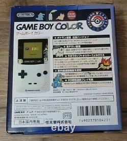 Nintendo Gameboy Couleur Pokemon Center Edition Limitée Excellent Vendeur Cib États-unis