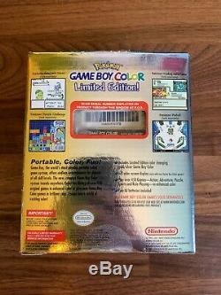 Nintendo Gameboy Couleur Pokemon Gold Silver Limited Edition Pikachu Pichu Boy Cib