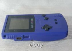 Nintendo Gameboy Couleur Raisin + 7 Jeux Testés Travailler Avec Le Son