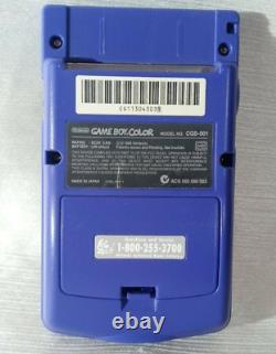 Nintendo Gameboy Couleur Raisin + 7 Jeux Testés Travailler Avec Le Son