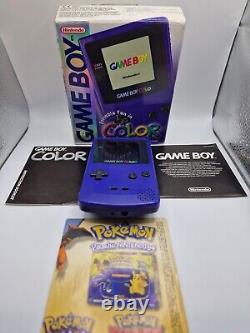 Nintendo Gameboy Couleur Raisin Boxed En Bon État Game Boy