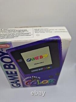 Nintendo Gameboy Couleur Raisin Boxed En Bon État Game Boy