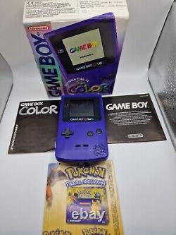 Nintendo Gameboy Couleur Raisin Boxed En Bon État Game Boy