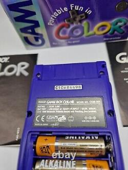 Nintendo Gameboy Couleur Raisin Boxed En Bon État Game Boy