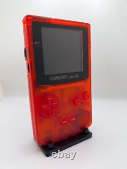 Nintendo Gameboy Couleur Rouge Clair, Écran Ips Q5, Recharge Sans Fil Cleanjuice