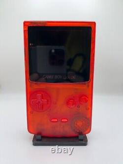 Nintendo Gameboy Couleur Rouge Clair, Écran Ips Q5, Recharge Sans Fil Cleanjuice