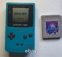 Nintendo Gameboy Couleur Turquoise Bleu Avec 2 Jeux Tetris Toy Story Tested Works