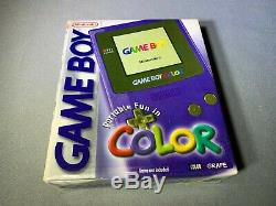 Nintendo Gameboy Game Boy Color Purple Grape Brand New Scellé En Usine