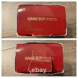 Nintendo Gameboy Micro 20th Anniversary Edition Famicom Color Used Testé En Boîte