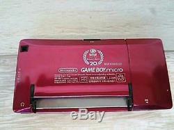 Nintendo Gameboy Micro Famicom Console Couleur 20ème Anniversaire F / S Japon Utilisé