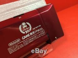 Nintendo Gameboy Micro Famicom Couleur Console 20e Anniversaire Avec La Boîte 31